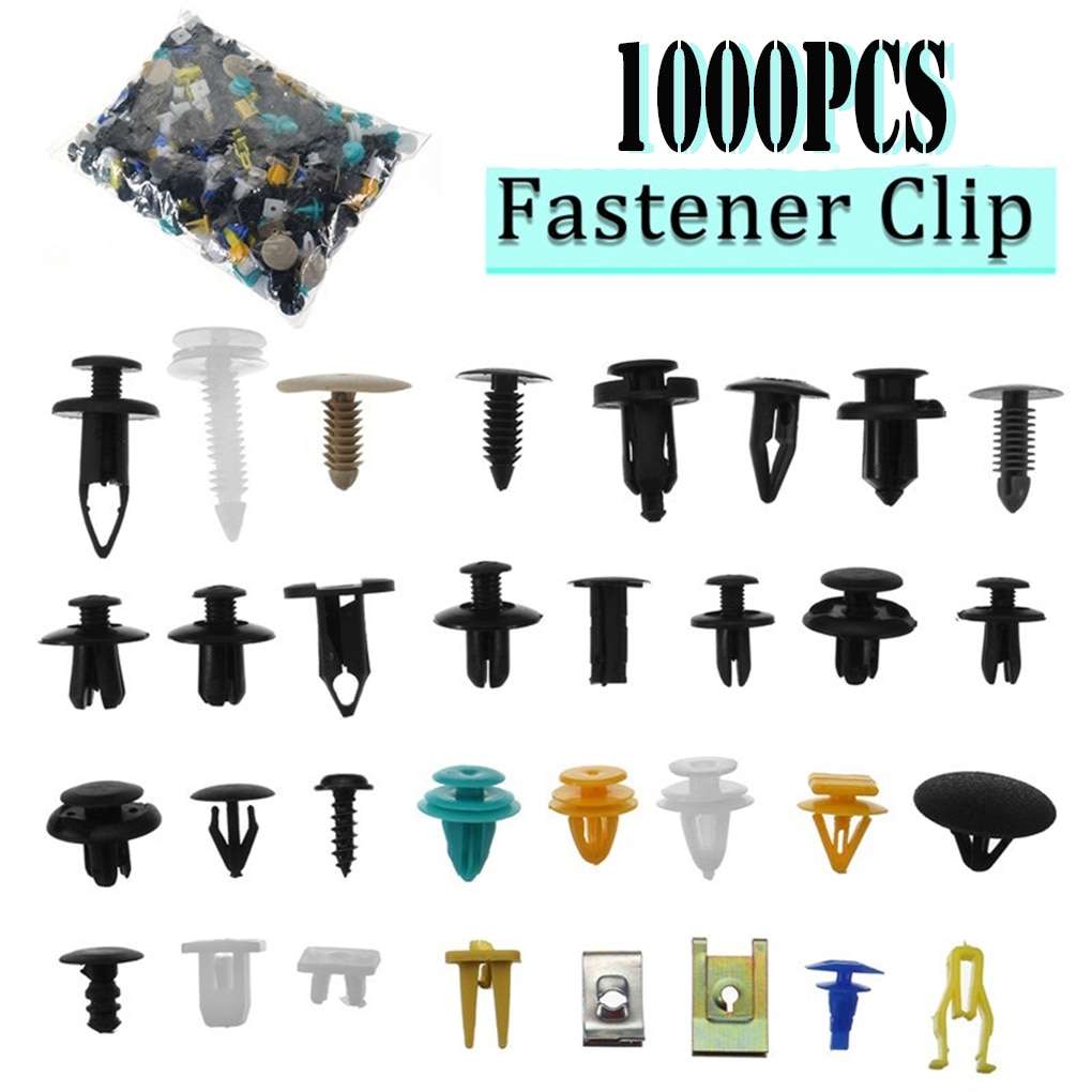 1000 Pcs 30 kinds Universal Mixed Auto Fastener Car Bumper Clips Retainer Car Fastener Rivet Door Panel Liner for All Car