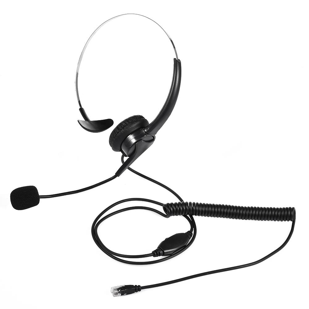 Auriculares USB de una cara con micrófono para centro de llamadas, cascos HD con reducción de ruido para operador telefónico, para servicio al cliente