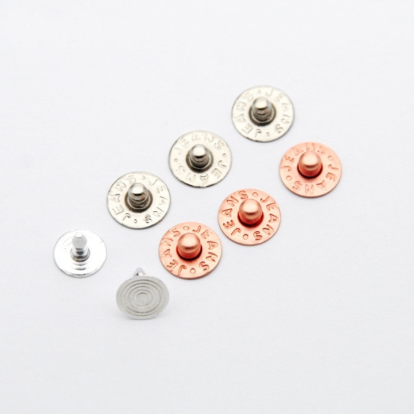 Boutons de vêtement en laiton jean | Boutons rivets, clou en alum, nickel/cuivre pour pochette jean, 300 ensembles/lot, 9.5mm