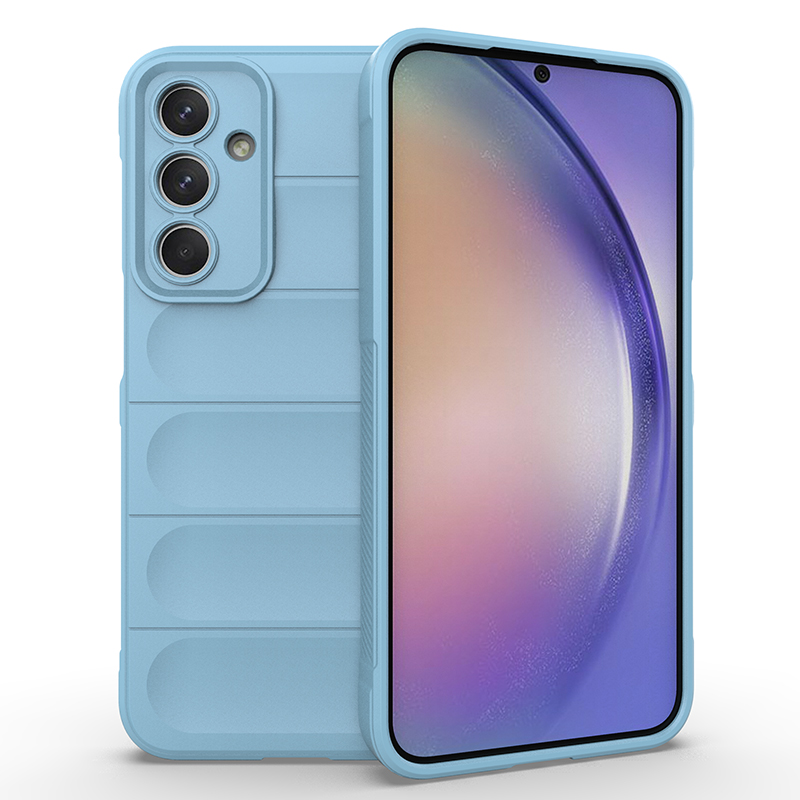 Case For Samsung Galaxy M35 M15 M55 5G Back Cover Phone Case Soft Silicone Anti-fall Shockproof Funda Coque Cases: aluminum / SKY BLUE