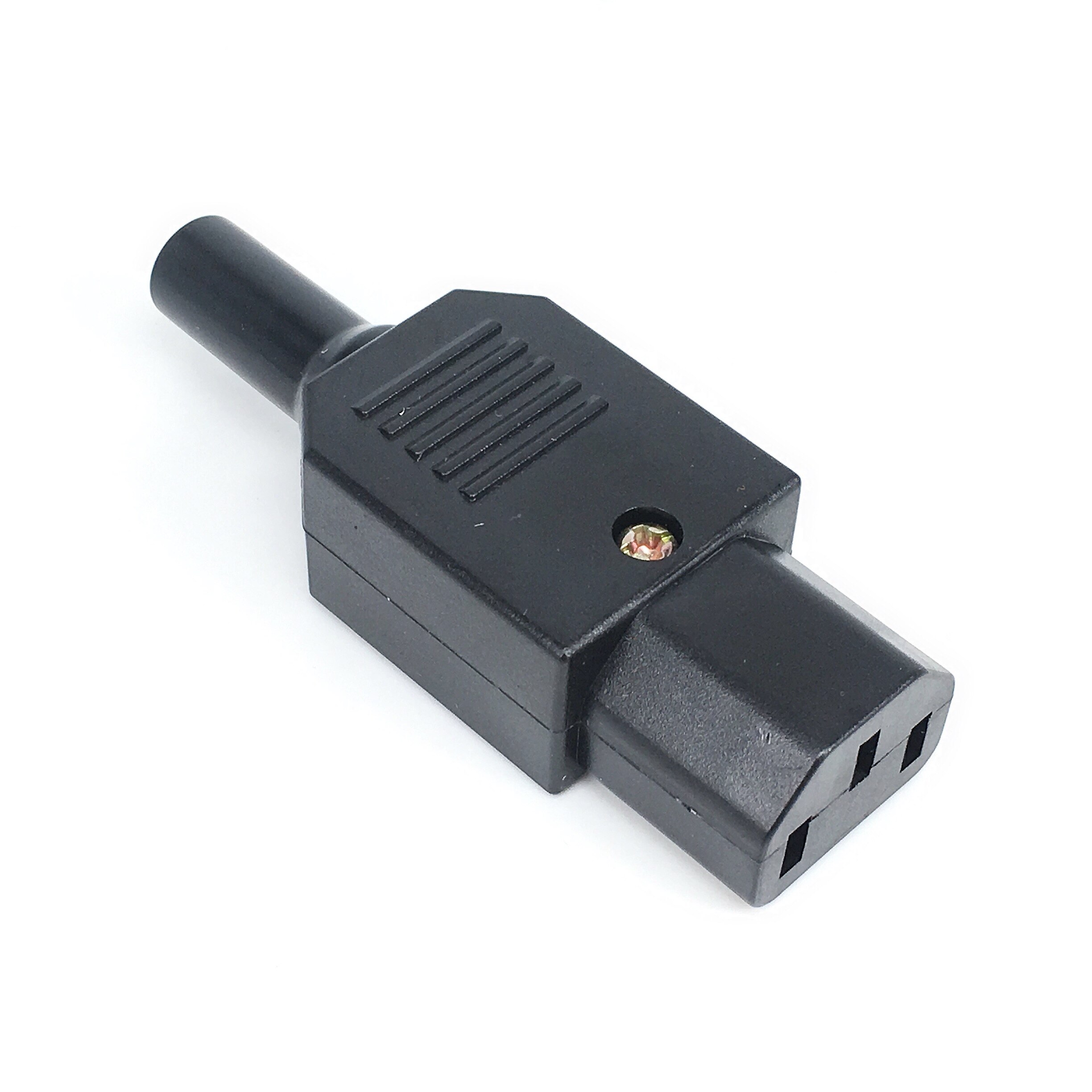 IEC Socket Straight Cable Plug Connector C13 C14 16A 250V Black Female&male Plug Rewirable Power 3 Pin Connector IEC Socket Str: WHITE