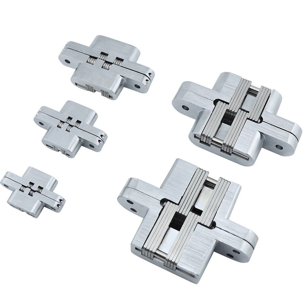 2PCS NAIERDI 304 Stainless Steel Hidden Hinges Seven Size Invisible Concealed Folding Door Hinge For Kitchen Furniture Hardware