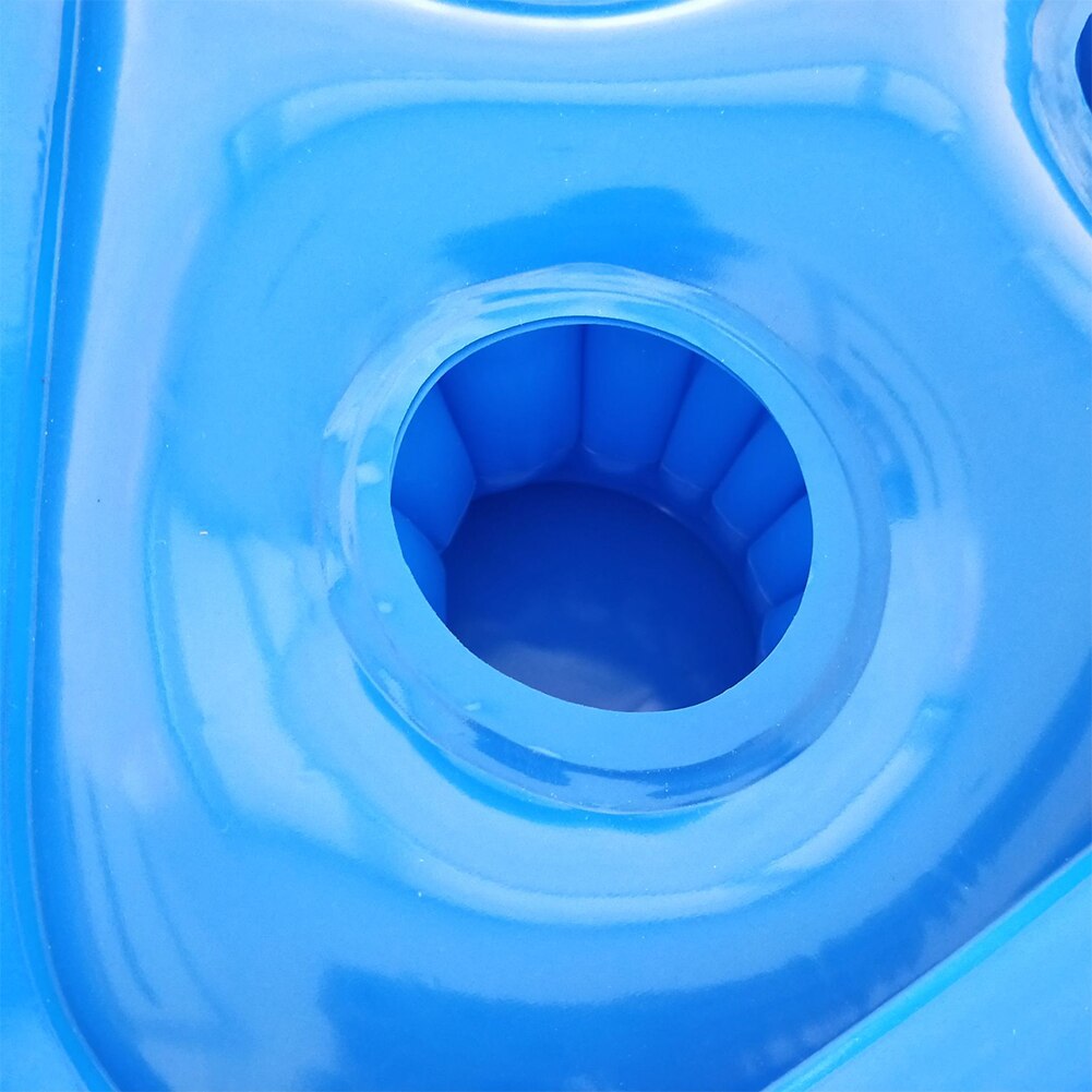 Posavasos flotador portátil de 6 agujeros para bebidas, posavasos de PVC, práctico soporte para tazas de piscina, Triangular inflable, accesorios para fiestas de agua de verano