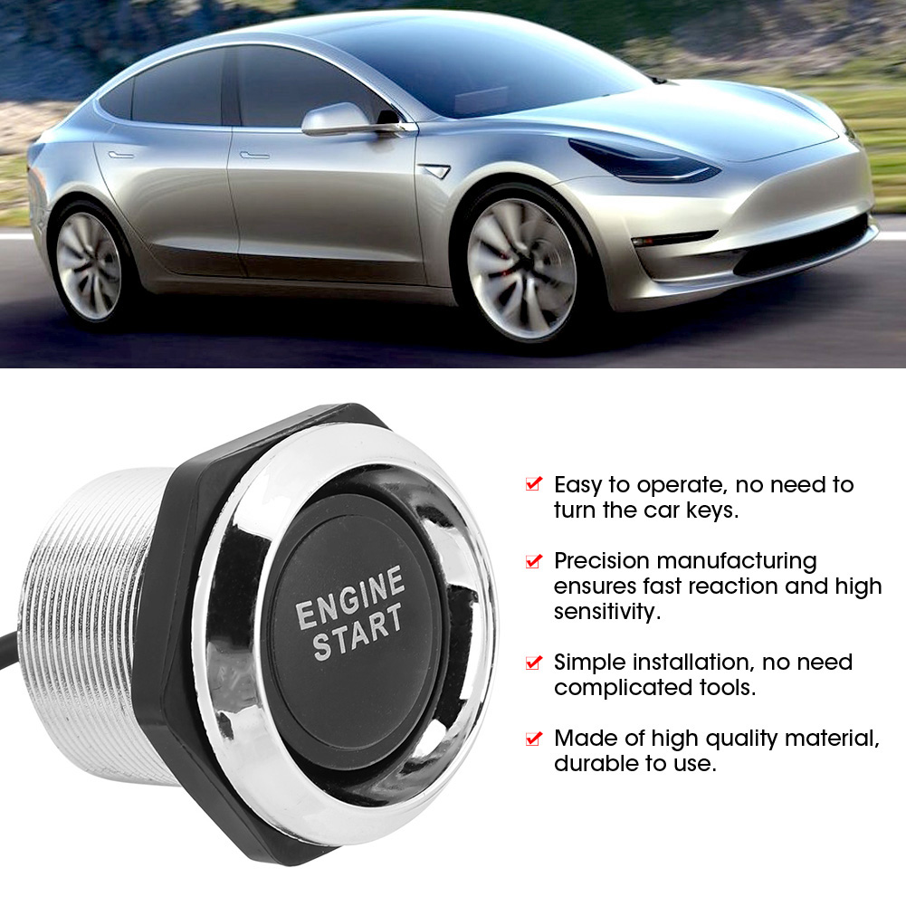 Auto Motor Start Stop Drukknop Ontsteking Starter Kit Auto Modificatie Accessoire Direct Op Contactslot Start Motor