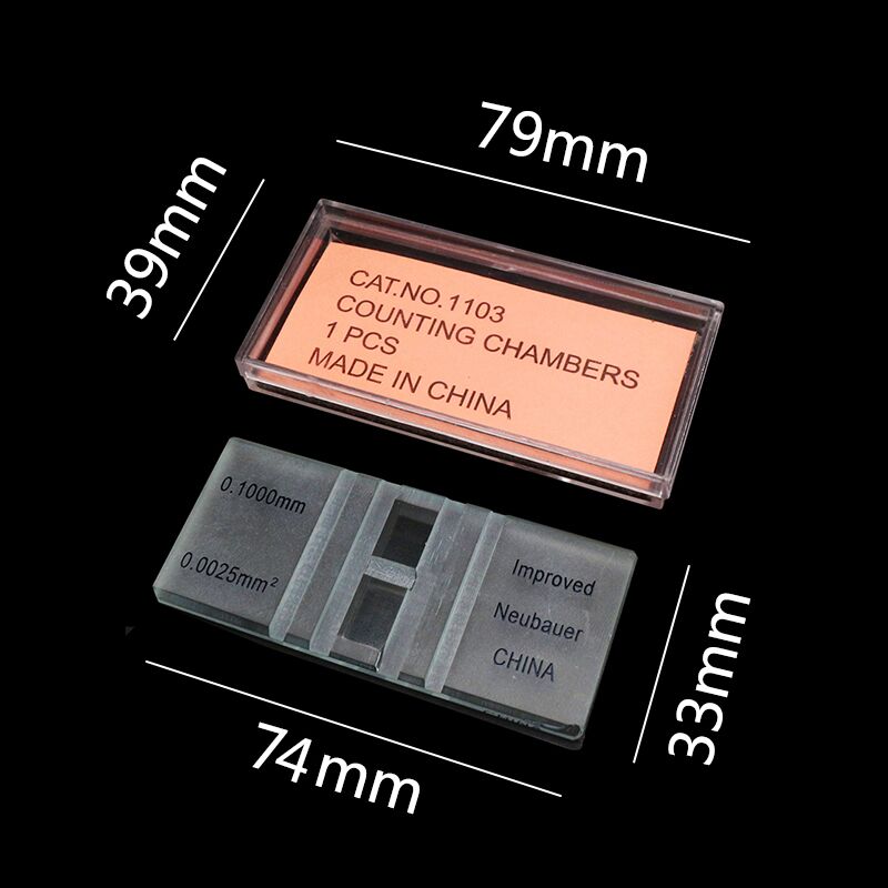 1 Stuk Bloedcellen Plaat Microscoopglaasje Met Grid Tellen Chambers Voor Hemocytometer Gist Tellen Biologie Tool