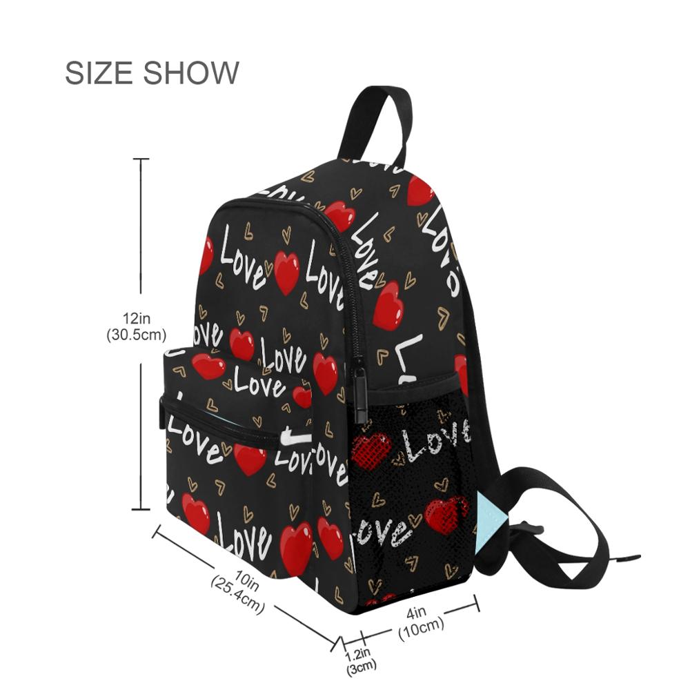 Moda Coração Vermelho Com Amor Texto Mochilas Bonito meninas do Estudante Da Escola Sacos Mochila Meninas Luxo Adolescente do Sexo Feminino Saco Da Senhora Saco de Livro