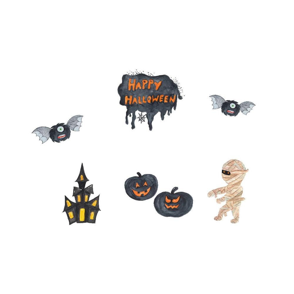 Cute Halloween Mummy PVC Sticker Wall Sticker Wallpaper Living Room Decoration FDH