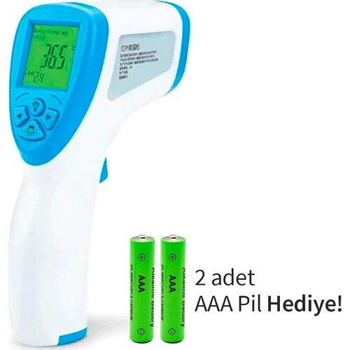 Kangji KY-111 Afstandsbediening Contactloze Infrarood Digitale Koorts Thermometer Thermometer 2 Stuks Batterij