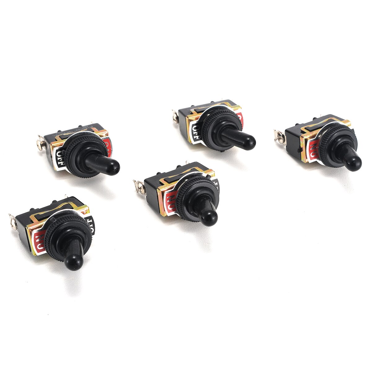 5 uds Metal servicio pesado basculante interruptor de palanca 2 Pin/OFF impermeable de Mayitr eléctrico interruptores SPST 15A 250V