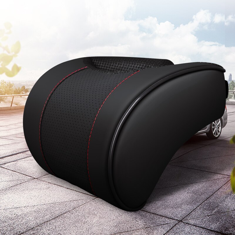 Car Headrest Leather Seat Head Pillow Seat Care Neck Support Modification For Tesla Model 3 Model S ModelX Universal Accessories: F