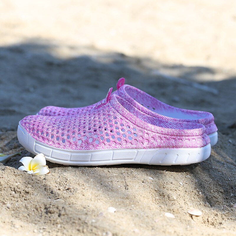 Sandalias clásicas originales para mujer, sandalias clásicas de verano, zapatos de playa al aire libre, chanclas para jardín, zapatillas gráficas con flores de agua