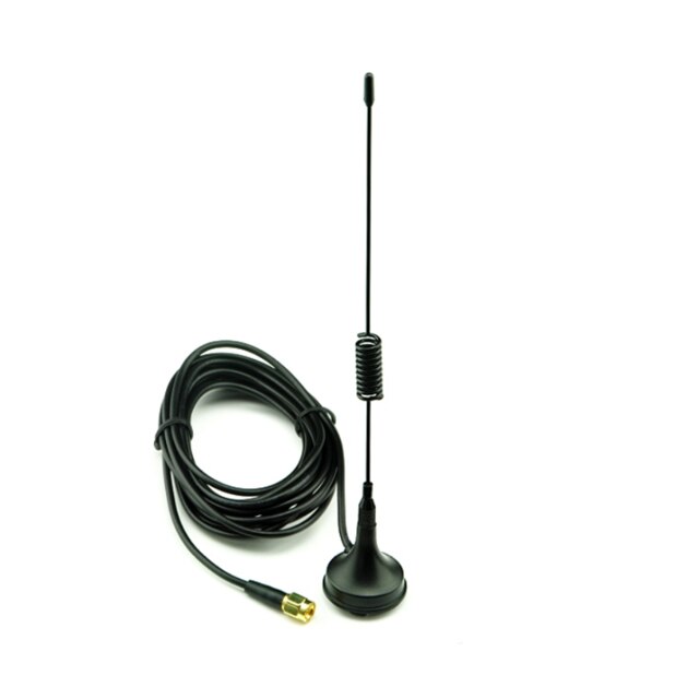 Antenne Corne SMA Mâle - 118 Po (3 M), 433 MHz, Gain élevé, Câble Renforcé, Pour Amplificateurs GSM/GPRS