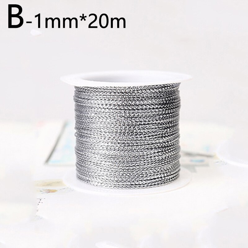 20m/ kuler glitter gull tråder fibertråder emballasje dekorative tråder linje gjør-det-selv sytilbehør rekvisita: B
