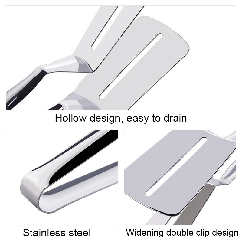 304 stekespade klips i rustfritt stål stekt fisk pizza biff spader hjemme kjøkken pannekaker steke fisk spade gaffel verktøy