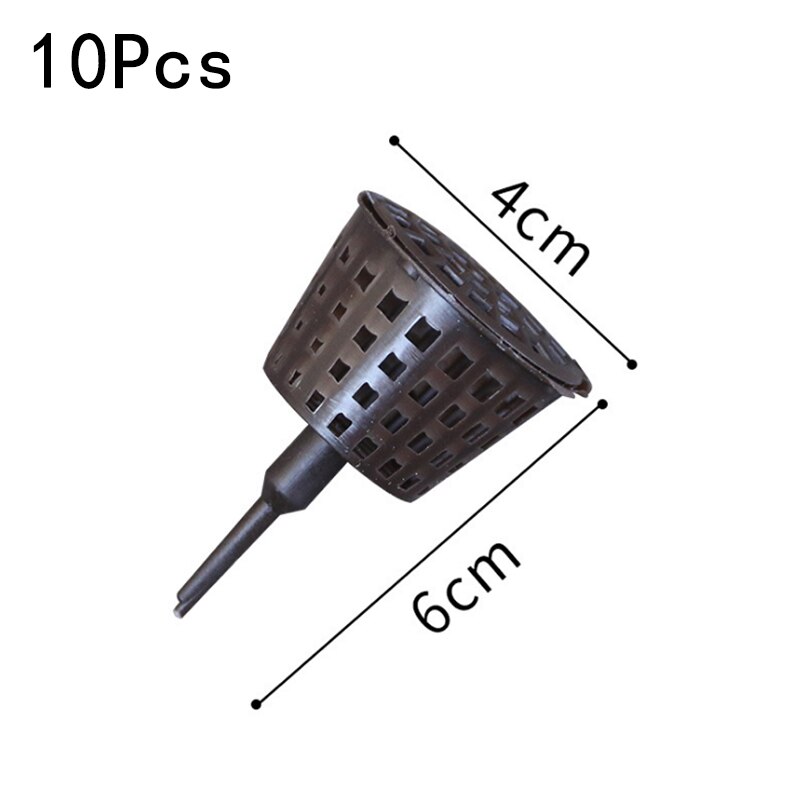 Caja de fertilizante portátil para bonsái, cesta de cubierta de fertilizante, caja de cúpula de plástico para plantas, macetas de vivero, 10 unids/paquete: 10pcs Size L