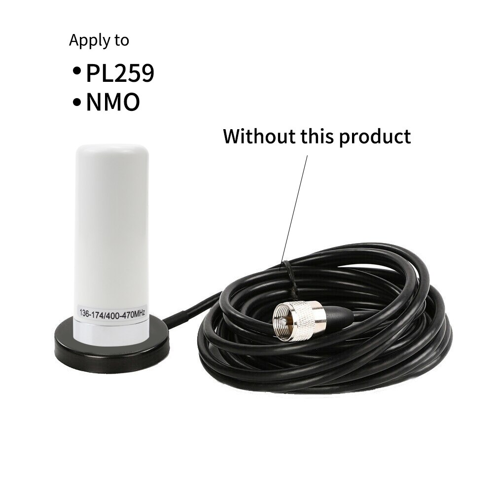 HURRISE Antenne double bande Antenne radio mobile pour véhicule VHF