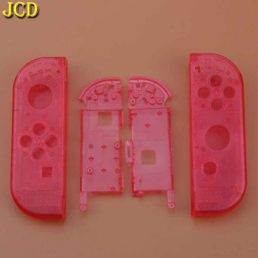 JCD-carcasa de repuesto para Joy-Con de Nintendo Switch, 1 unidad, 23 colores: P Clear Red