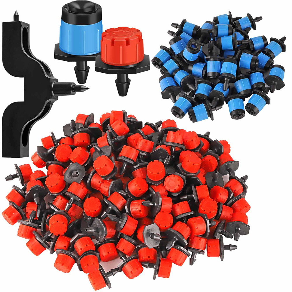 150+30Pcs/set Drip irrigation emitters Adjustable nozzle drip irrigation spray nozzle， Used in vegetable gardens,etc,automatic