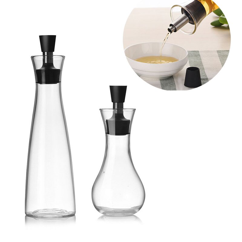 Keuken Accessoires Hoge Borosilicaatglas Olie Dispenser Flessen Cruet Opslag Pot Koken Gravy Boten Schenker Tuit 250-500 ML