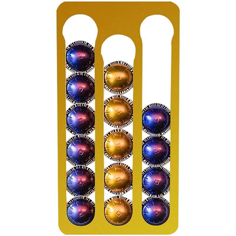 Soporte de cápsulas de café Nespresso Vertuo, estante de almacenamiento montado en pared para cápsulas de café, capacidad: 17: plum