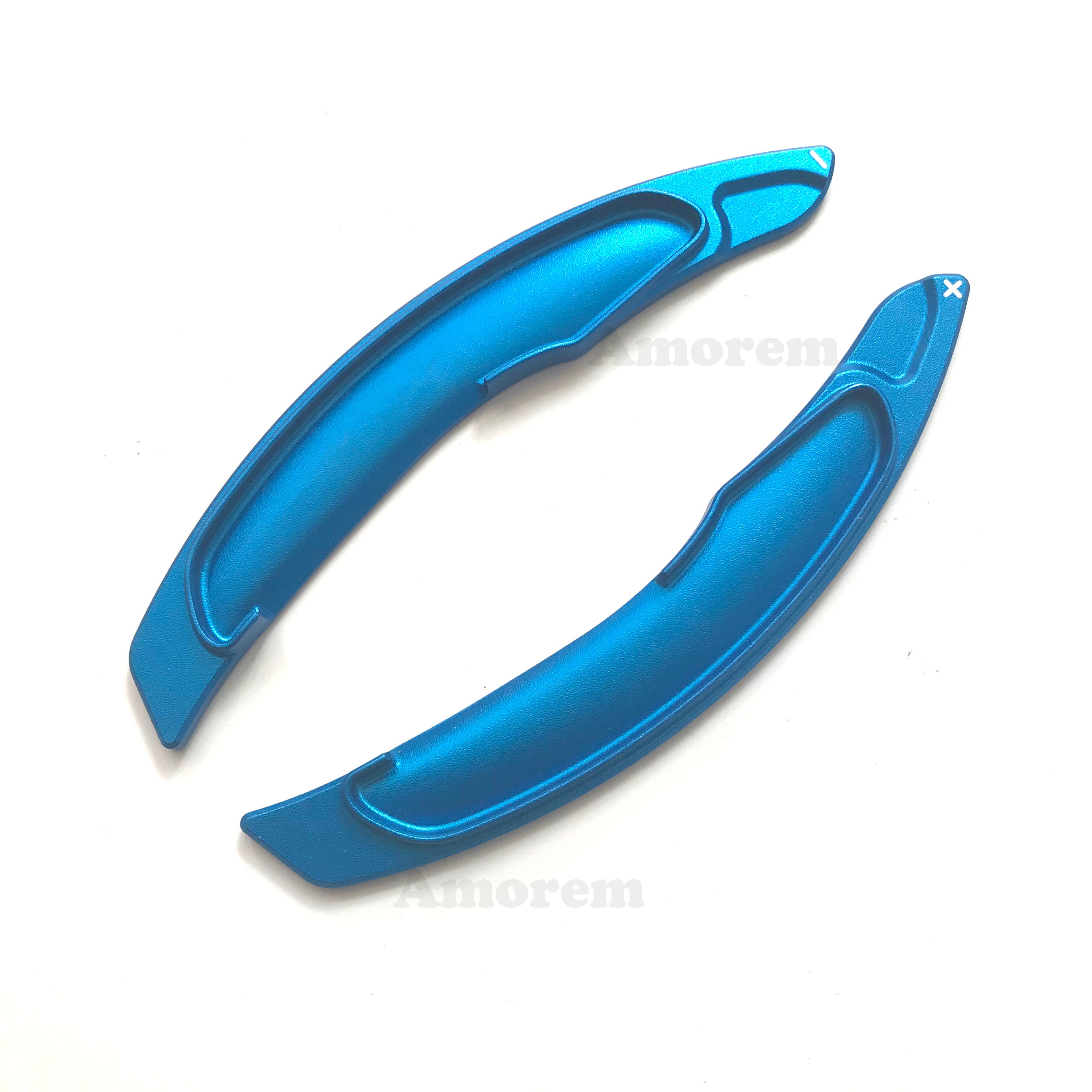 Steering Wheel Paddle Shift For Mitsubishi Pajero Lancer ASX RVR Outlander Eclipse Cross Car Shifter Extension: Model B Blue