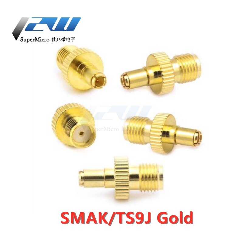 CablesOnline 10-Pack TS9 Male To SMA Female Gold-Plated RF Adapters (RF-M183-10)