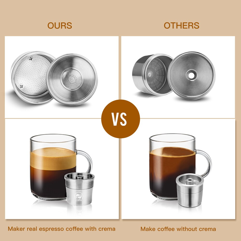 capsula di caffè riutilizzabili in metallo RECAFIMIL con filtro ricaricabile in acciaio inossidabile compatibili con la macchina per caffè Illy