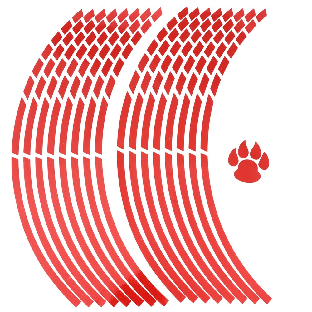 2pcs Motorcycle Wheels Sticker Wheel Hub Sticker Tire Decals Wheels Reflective Stickers for DIY: Red