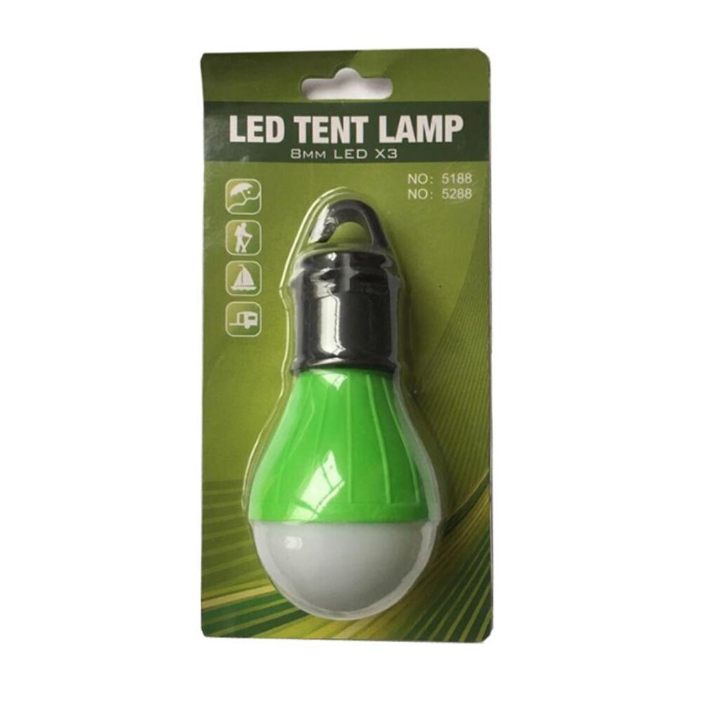 De emergencia portátil de luz para tienda aire libre Camping luz bombilla colgando lámpara de Camping linterna bombilla luz de trabajo Camping luz LED: Green