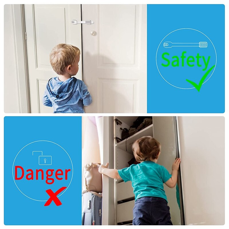 Baby Proofing Child Safety Locks Childproof Cabinet Latches Easy To Install No Drilling Baby Safety Lock(10 Pack)