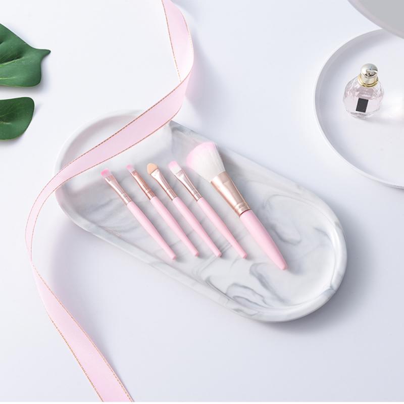 5 Stks/set Make-Up Borstel Set Beginner Make-Up Borstel Vijf Stuk Blush Kwast Oogschaduw Brush Lip Brush Facial Make-Up cosmetische Gereedschap