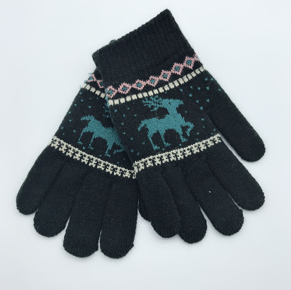 Di natale Dei Bambini di Inverno Caldo Del Fumetto Dei Cervi di Finger Completa Mittens KnittedGloves A Mano Neonato Manicotto Delle Ragazze Dei Ragazzi Bambini dropshipping11.9: BK