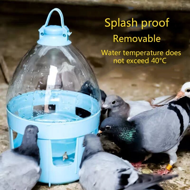 Bebedero automático para pájaros, alimentador de agua para palomas, contenedor de plástico duradero, bebedero desmontable para mascotas, suministros de botellas de agua para aves