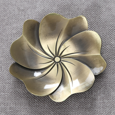 Fuld manuel kobber kop blik jern kobber underkop bronze coasters lotus blad temåtter te te tilbehør: 3