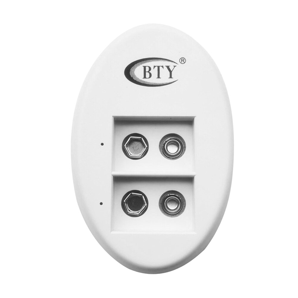 Mini Dual Toy Battery Charger for 6F22 9V Lithium Ni-MH Ni-CD Battery USB Plug Portable Charger for Rechargeable Batteries: white