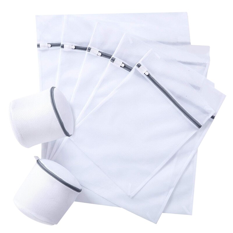 Laundry net, laundry bag, laundry bag, for washing machine, durable with zipper for delicate laundry Washer, dryer, bras (7 piec: Default Title