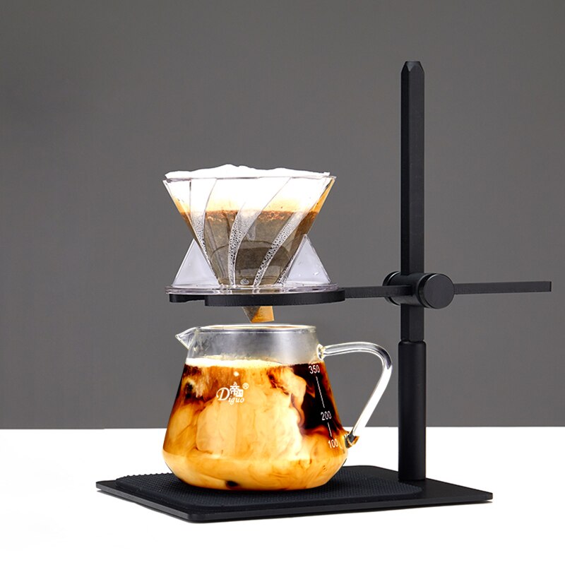 Hand Brewed Coffee Filter Set with V60 Glass Coffee Pot Hand Brewing Pots Coffee Pour Over Coffee Kettle Pot Dripper Stand Cup