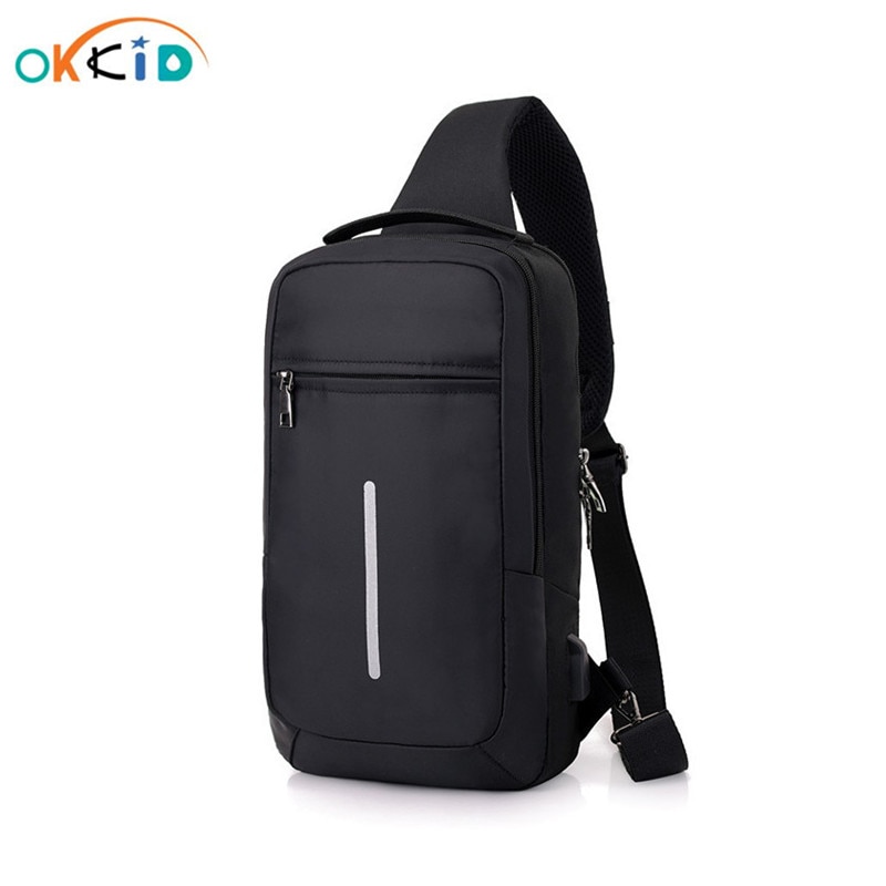 male small travel bag sling chest bag usb charge men messenger bags waterproof mini cross body bags women shoulder bag bagpack