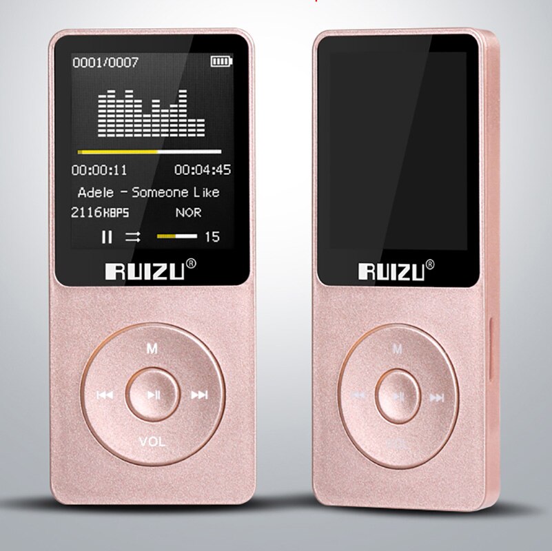 RUIZU X02 MP3 Player Portable Mp3 Can Play 80 hours With FM Radio E-Book,Clock,Voice Recorder