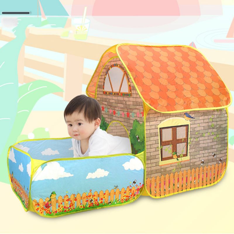 1Pcs Kinderen Tuin Kleine Huis Popup Tent Outdoor Activiteiten Indoor Kruipen Opvouwbare Game Tent Kinderen Spelen Huis speelgoed