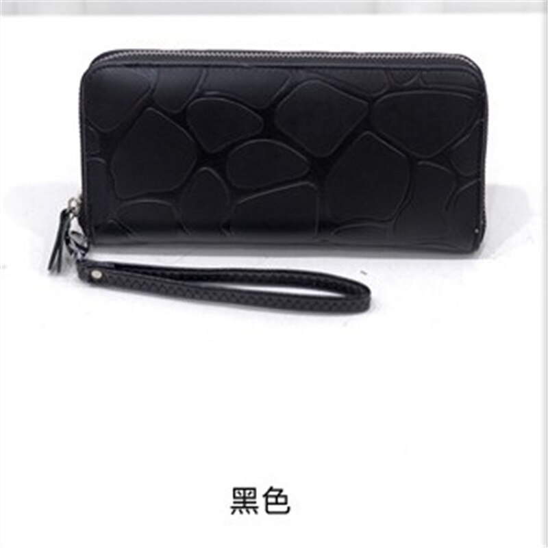 Pochette pour téléphone portable, portefeuille Long pour femmes, grande pierre en relief, , fermeture éclair,