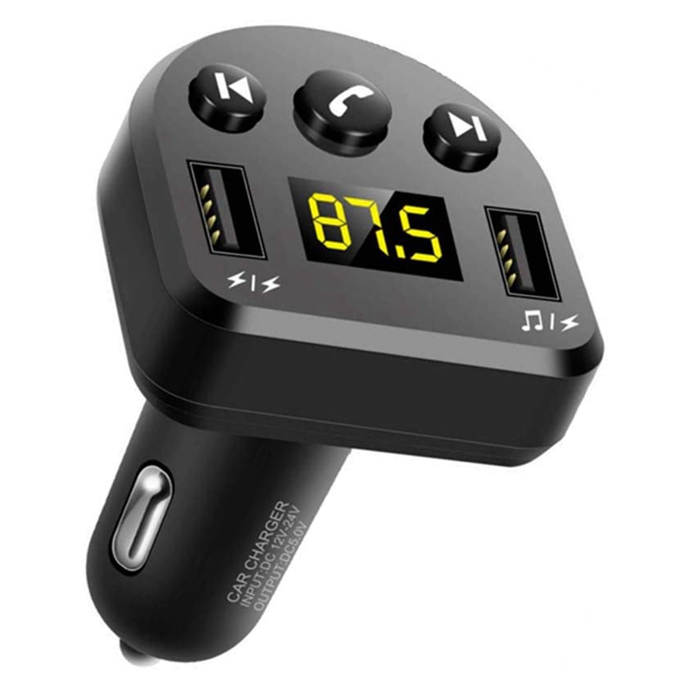 Vodool Bluetooth Fm Transmitter Car Kit Draadloze Modulator Handsfree Usb Flash Drive MP3 Speler 2 Poorten Usb Car Charger