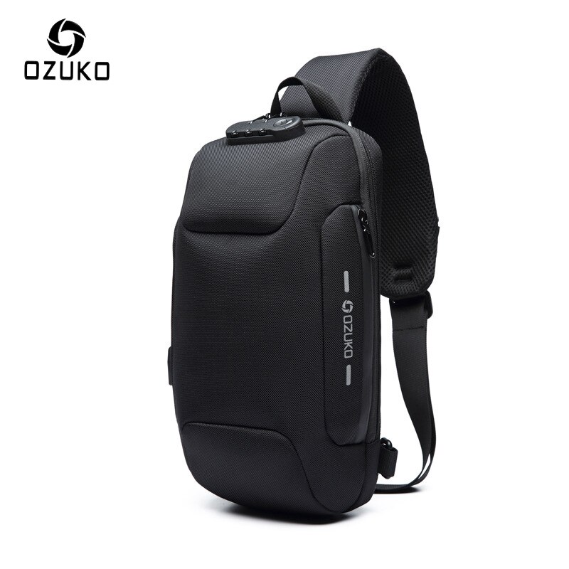 Ozuko zakelijke crossbody tas heren anti-diefstal schoudertassen multifunctionele waterdichte korte reis borsttas