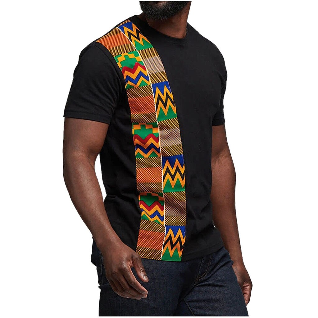 Men T-shirt Summer Women African Print Ethnic Shirt Chemise O-neck Short Sleeve Casual Tee Tops Shirt Футболка Мужская: L