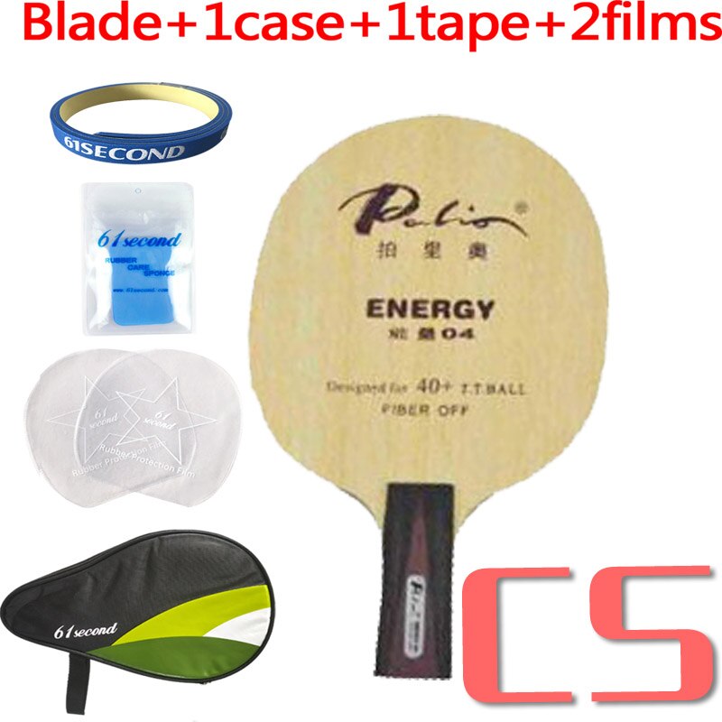 Palio ENERGY04 ENERGY 04 ENERGY 04 ENERGY-04 hoja de tenis de mesa de madera + 2 fibras, para raqueta de ping pong: CS with HM case
