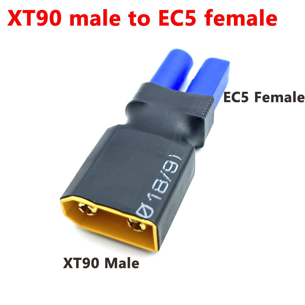 Adaptador EC5 a XT60 XT90 TRX T, conectores hembra/macho, piezas de Control de batería Lipo RC, conector DIY, 1 Uds.: Blanco