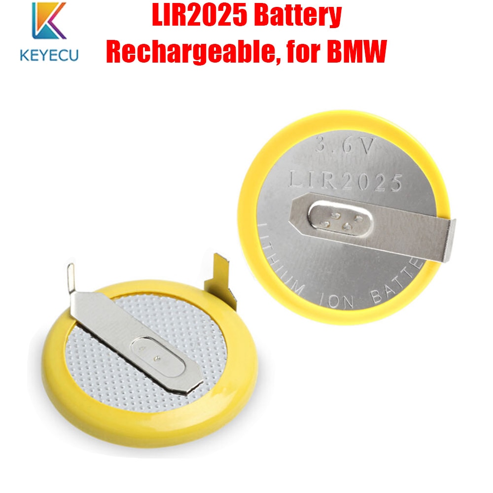 Keyecu 10 × 30 × 100 × 16.51 LIR2025 Oplaadbare Batterij Voor Bmw 3 5 Series E46 E39 Afstandsbediening Sleutel