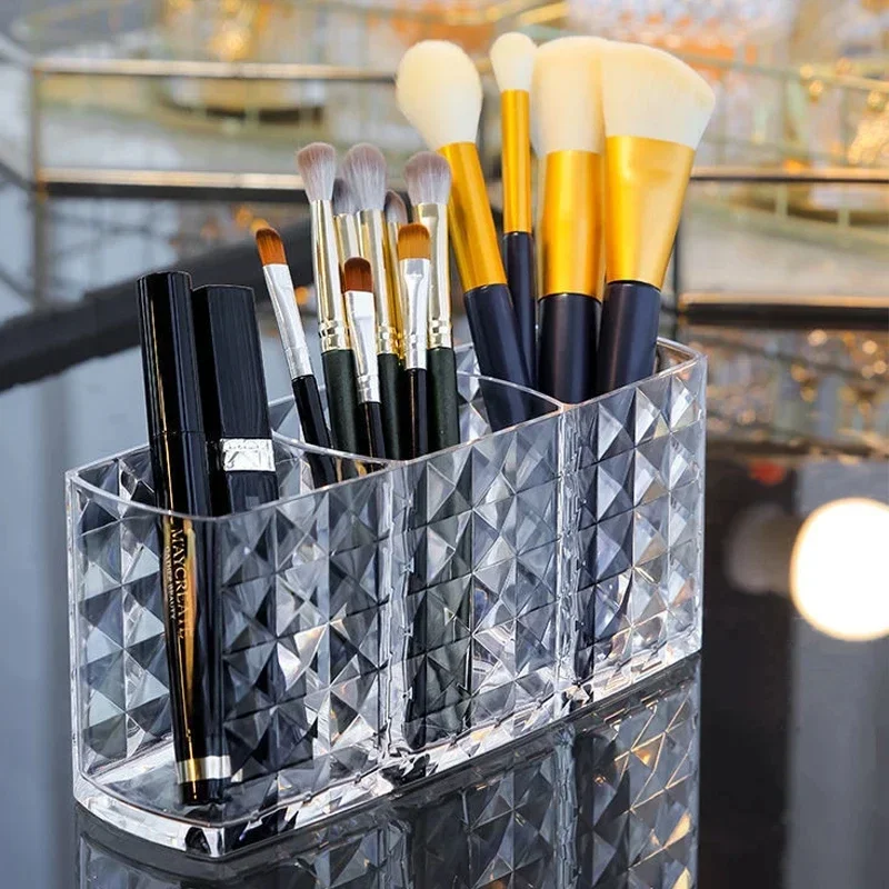 Helder acryl make-upborstelhouder Bureau Cosmetische organisator Lippenstift Opbergdoos Nagellak Display Stand Rack Sieradendoos