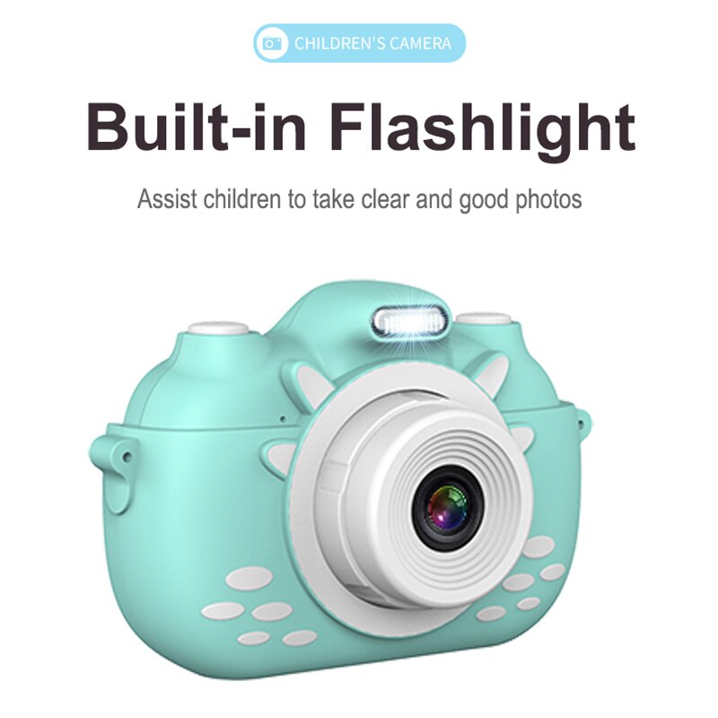 Digital Kids Camera 3Inch TouchScreen Dual Lens Cartoon Photography Birthday DQ