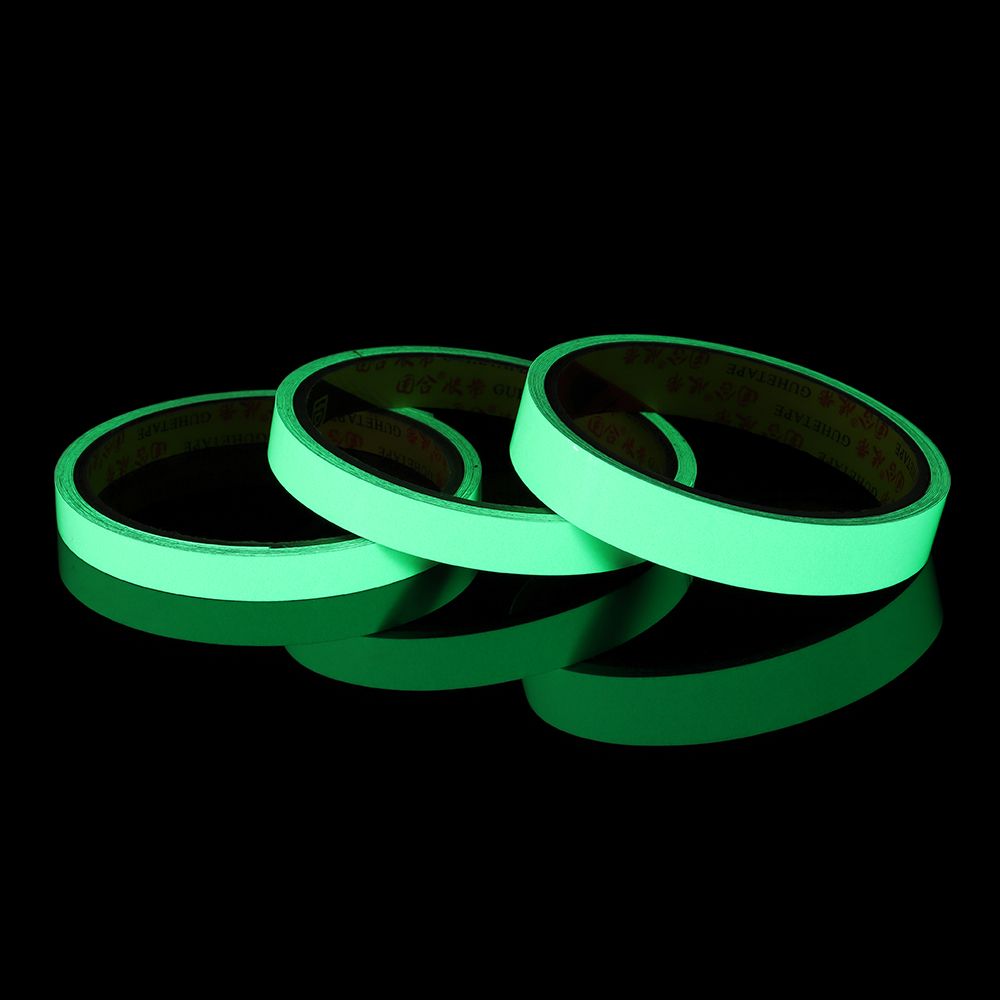 Rollo de cinta adhesiva luminosa para caña de pescar, vendaje protector que brilla en la oscuridad, herramienta de pesca no tóxica, 1cm, 1,2 cm y 1,5 cm